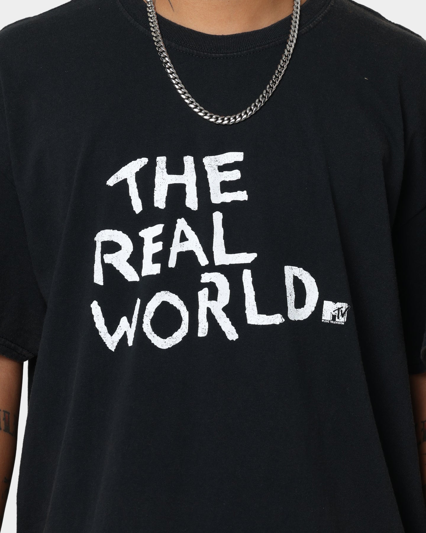 American Thrift X MTV The Real World Vintage T-Shirt Black Wash、mySite、zt4zffjzw