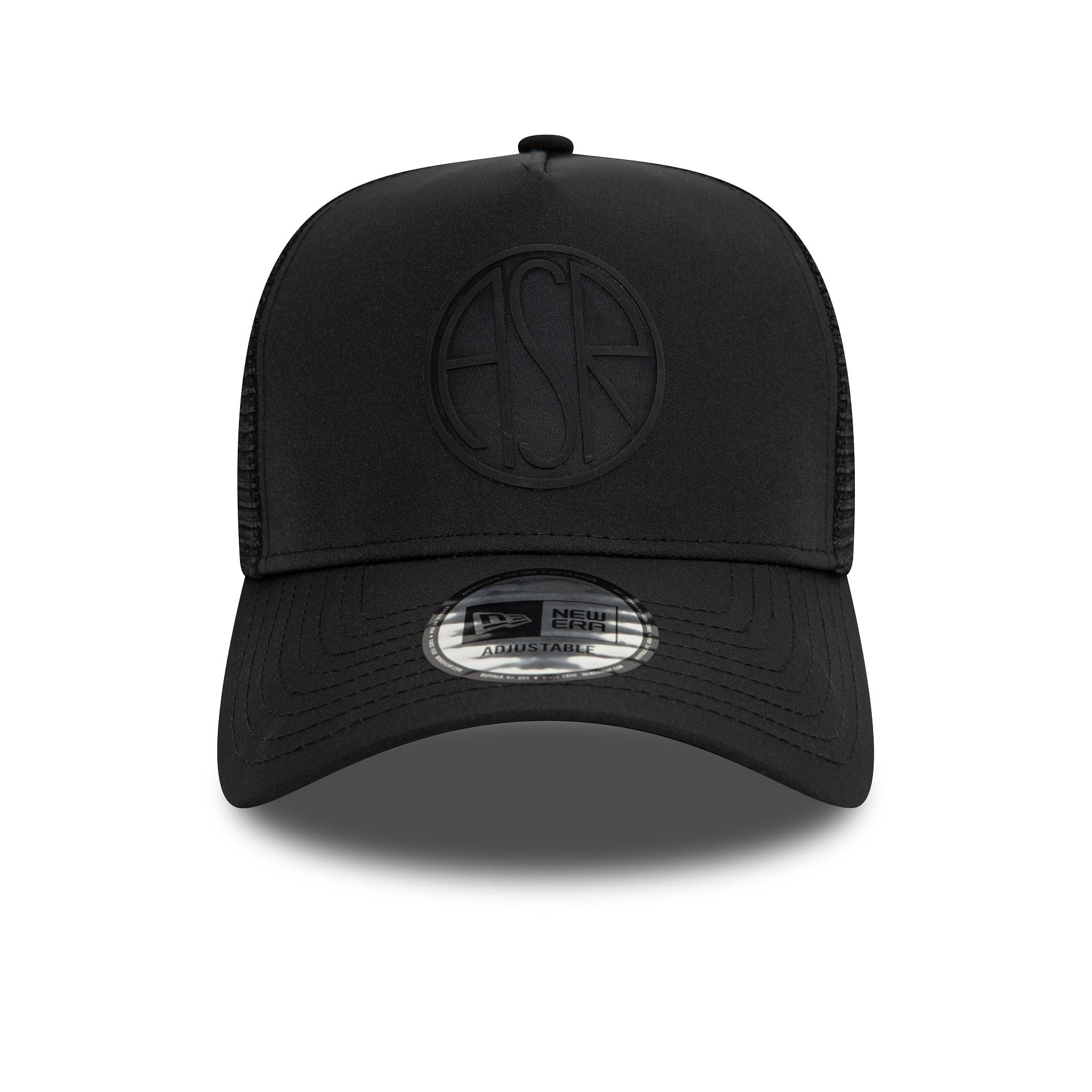 AS Roma Featherweight Poly Black 9FORTY E-Frame Adjustable Trucker Cap、mySite、vikingsvslions