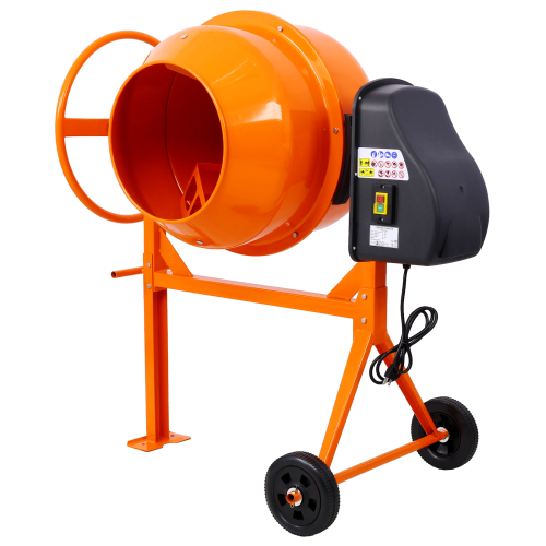 Cement Mixer,5 Cu. Ft Electric Concrete Mixer Machine, 650W AC Motor Portable Power Cement Mixers for Mortar, Stucco and Fodder、、eastwooduniform