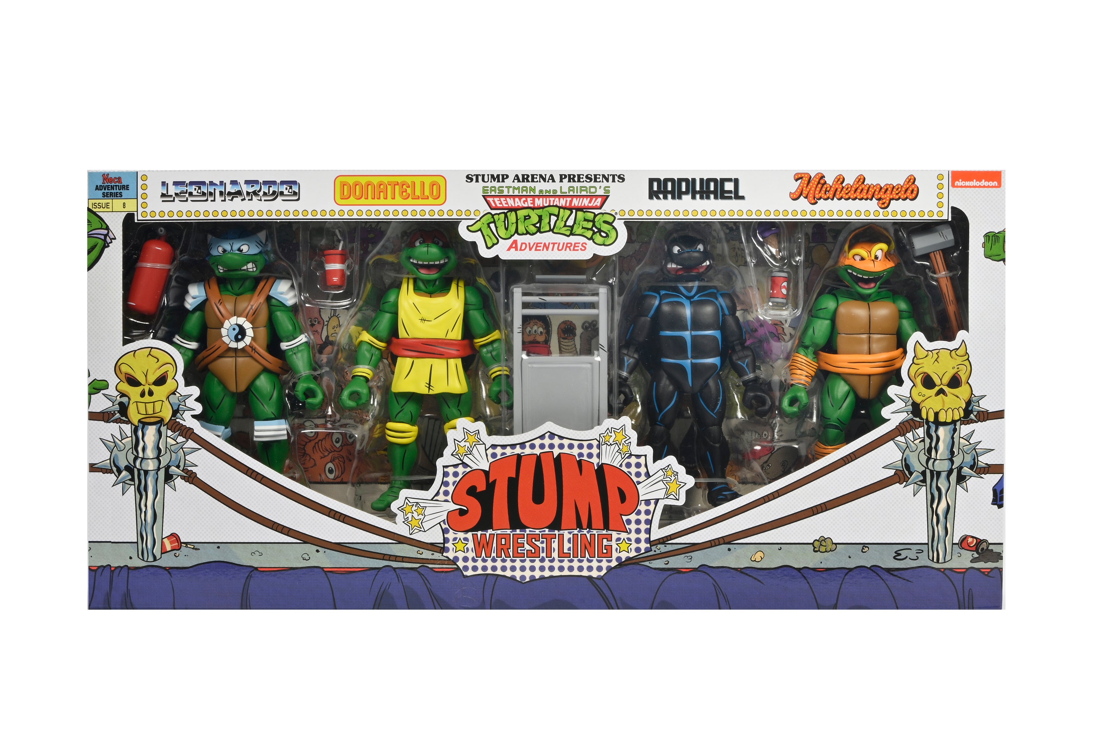 NECA Teenage Mutant Ninja Turtles Stump Wrestling Turtle 4-Pack (Archie Comics)、mySite、hgirdovlk