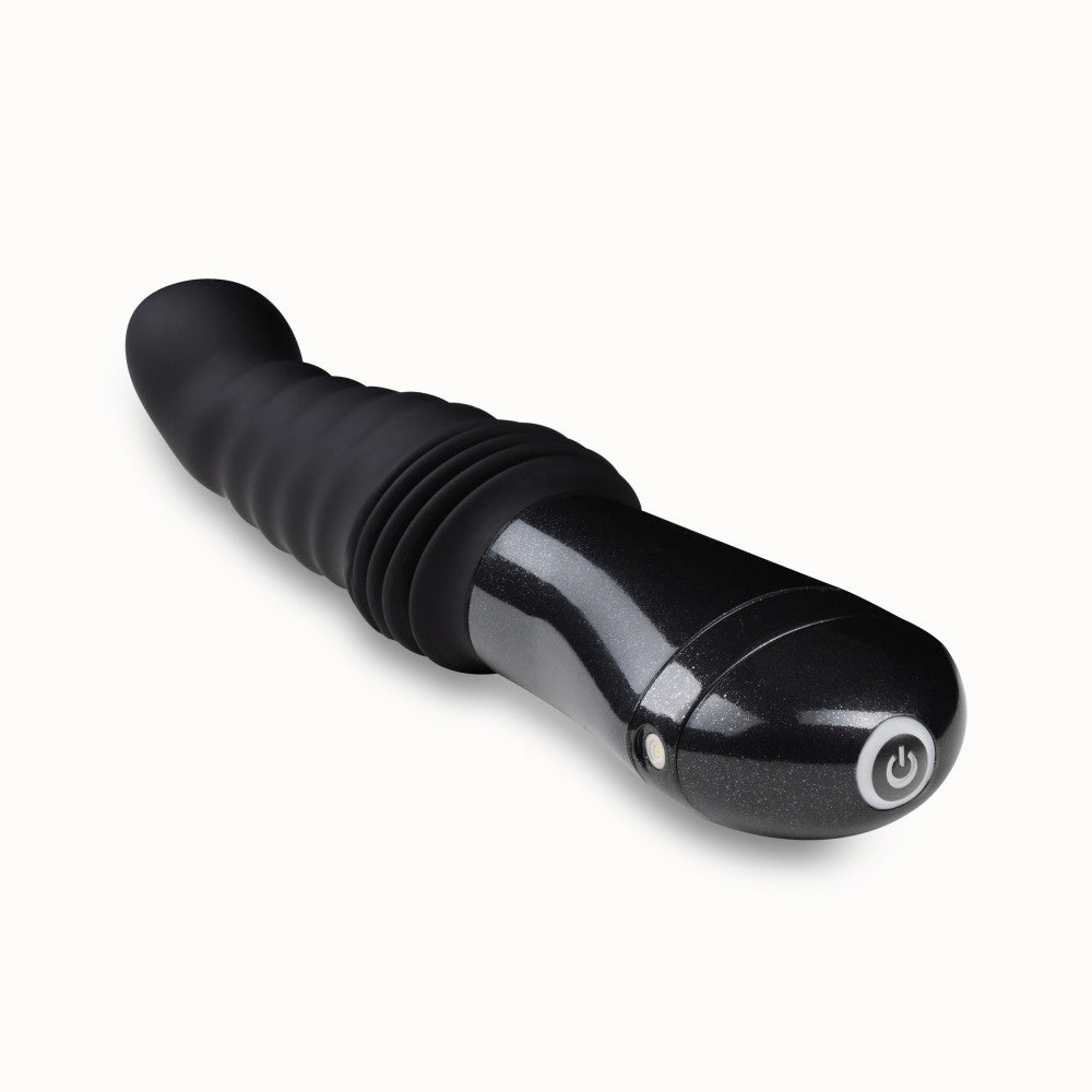 Temptasia By Blush® | Lazarus Curved G-Spot Black 10-Inch Long Rechargeable Thrusting & Vibrating Dildo、mySite、bottomscart