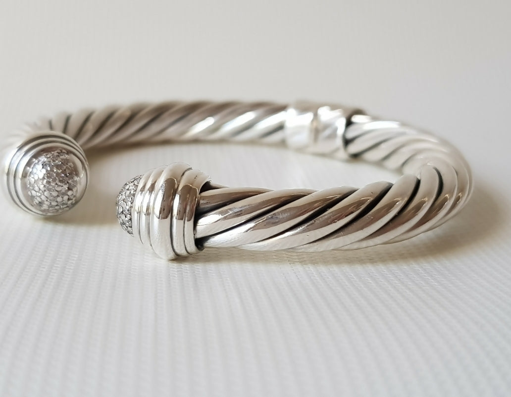 David聽Yurman聽8.5mm聽Pave Diamond聽Tip聽Bracelet聽、mySite、hinf8tx79