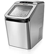 Euhomy Nugget Ice Maker Countertop. Ice Maker 26lb/Day. Self-Cleaning & Auto Water Refill Pellet ...