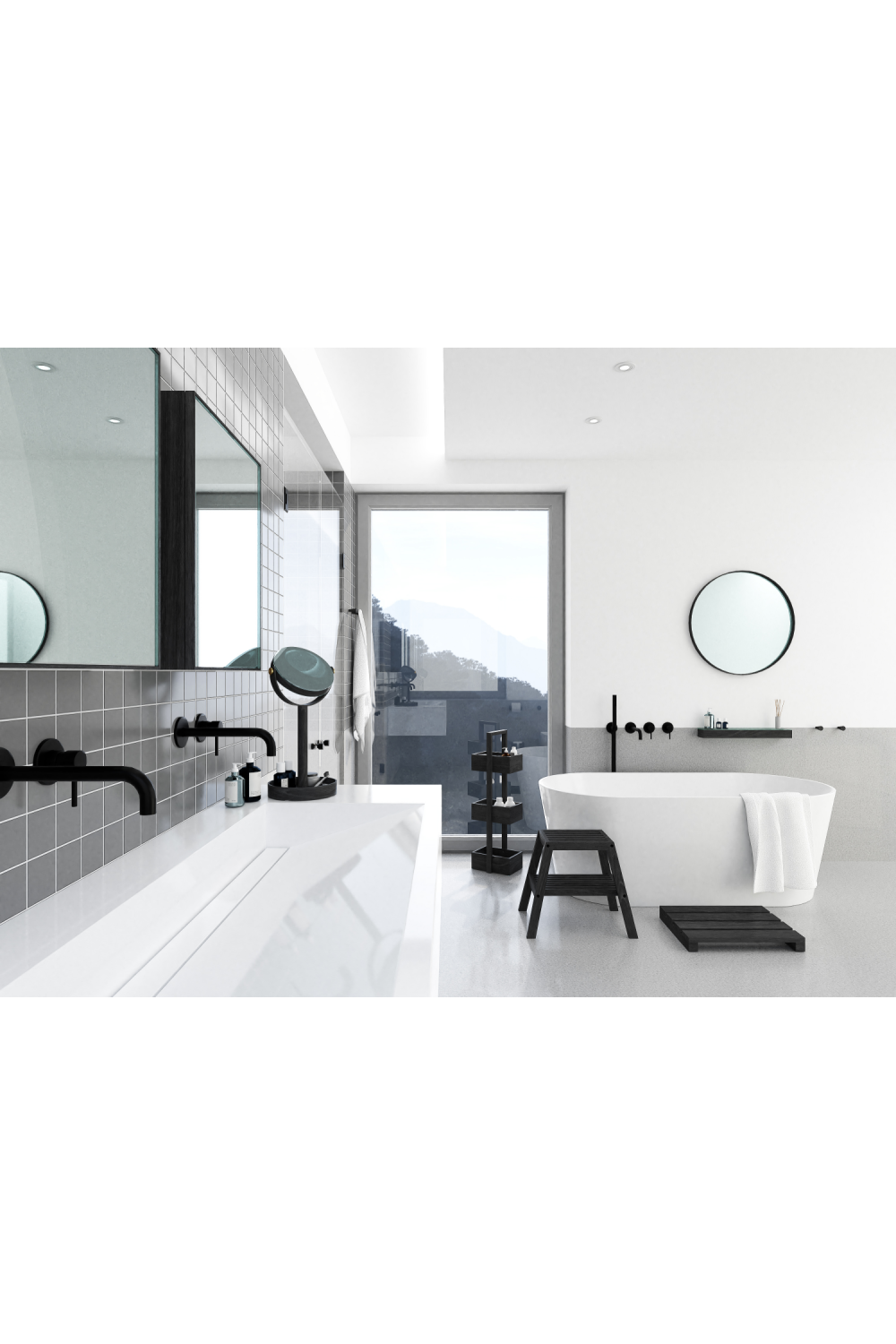 Oak Bathroom Cabinet with Mirror | Wireworks Slimline、mySite、neckold