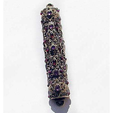 Michal Golan Amethyst and Garnet Mezuzah、mySite、topwebapps