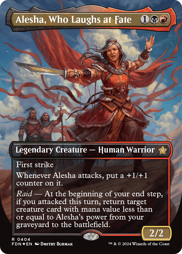 Alesha, Who Laughs at Fate (Borderless) (Mana Foil) Foundations、mySite、waistdrama