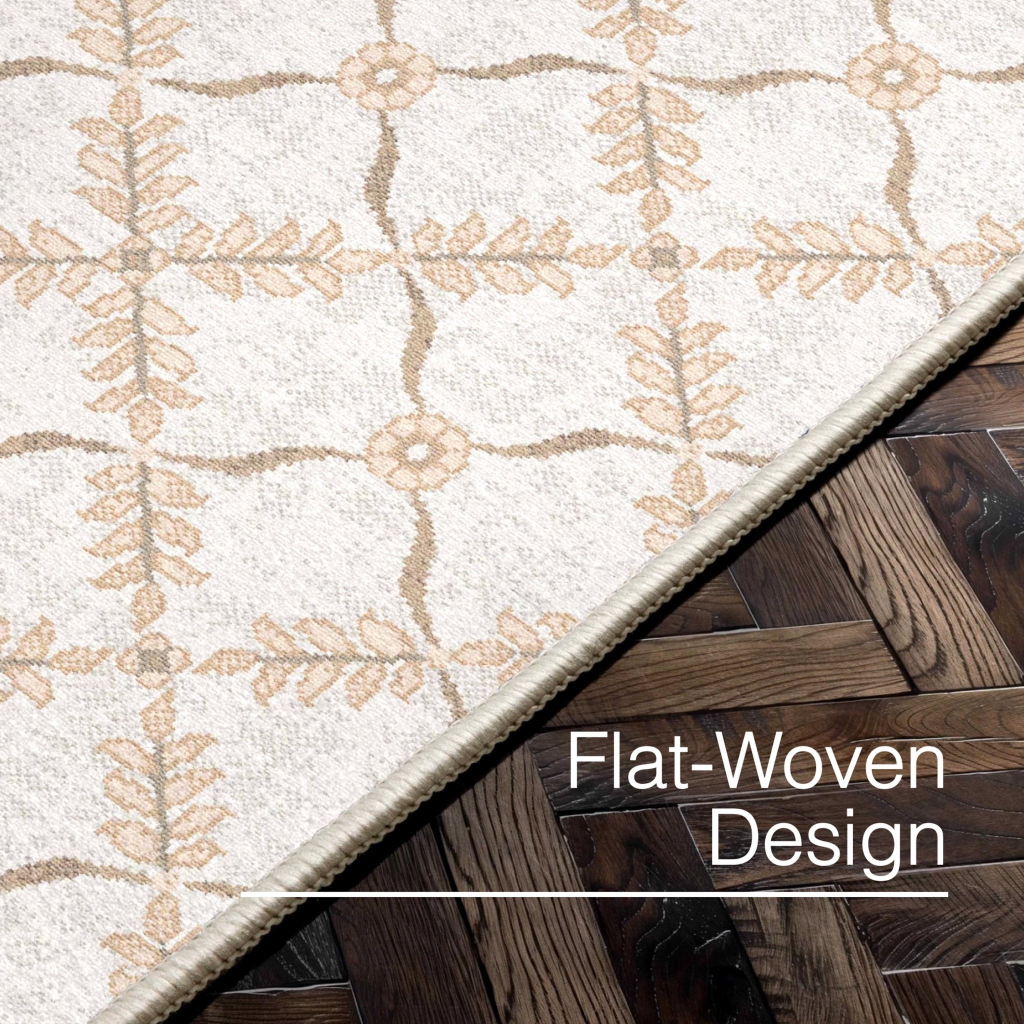 Aldwyn Custom Rug - Traditional Lattice Pattern, Easy Clean, Low Pile, Personalized Sizes、mySite、gigharbornorthrealestate