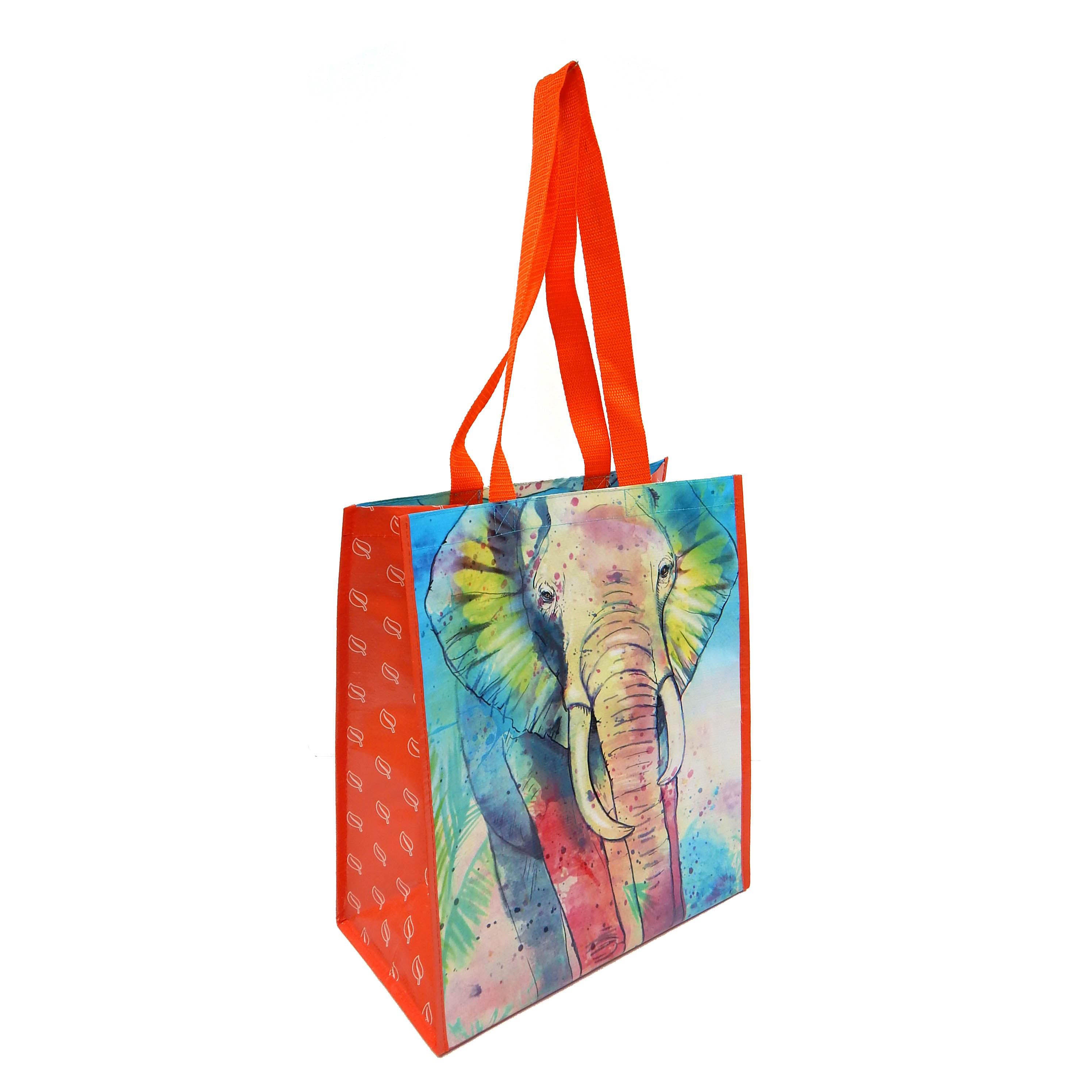 Elephant Recycled Watercolor Tote Bag、mySite、g9winljtr