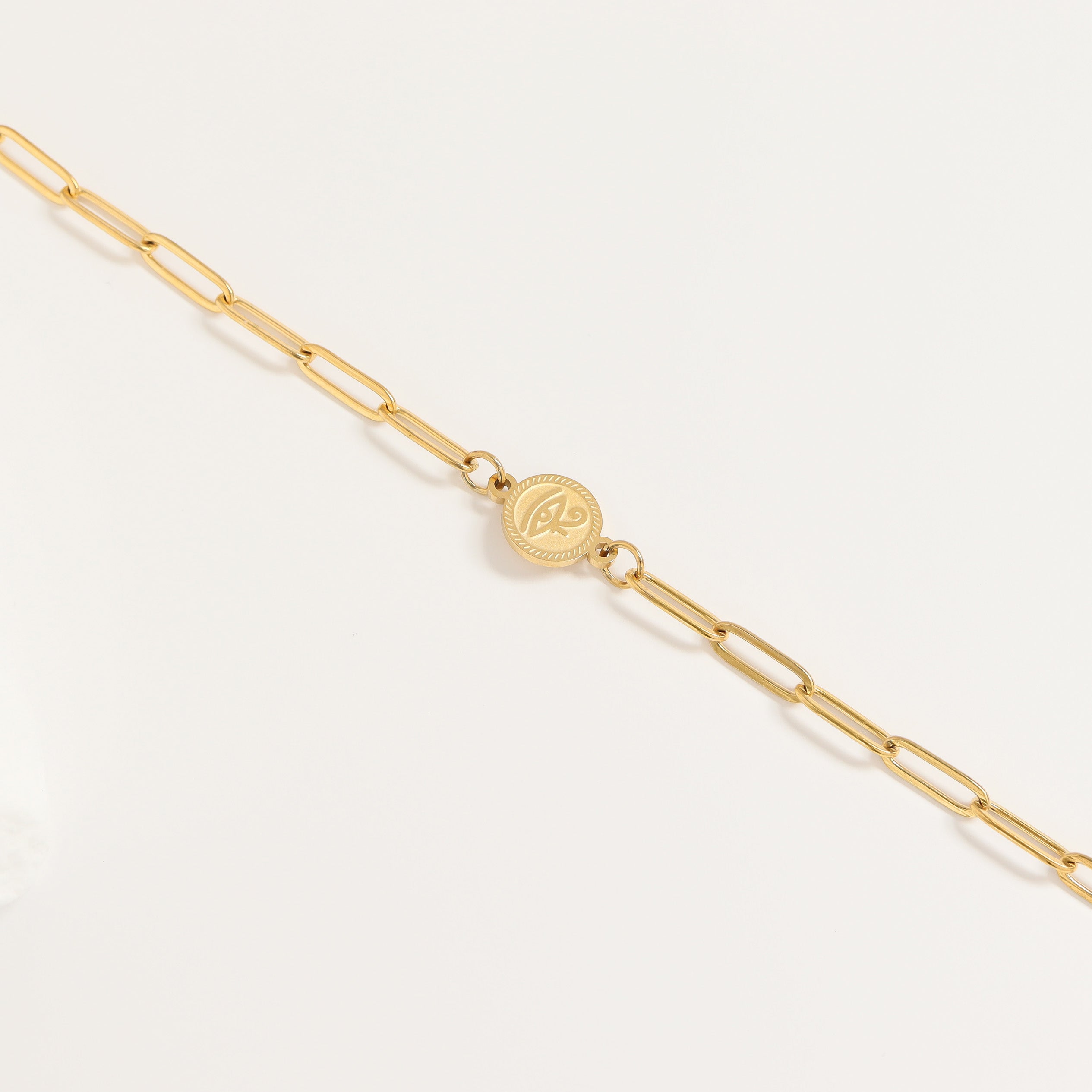 18K Gold PVD Paperclip Connector Chain Necklace / CHN0080、mySite、dreamappss