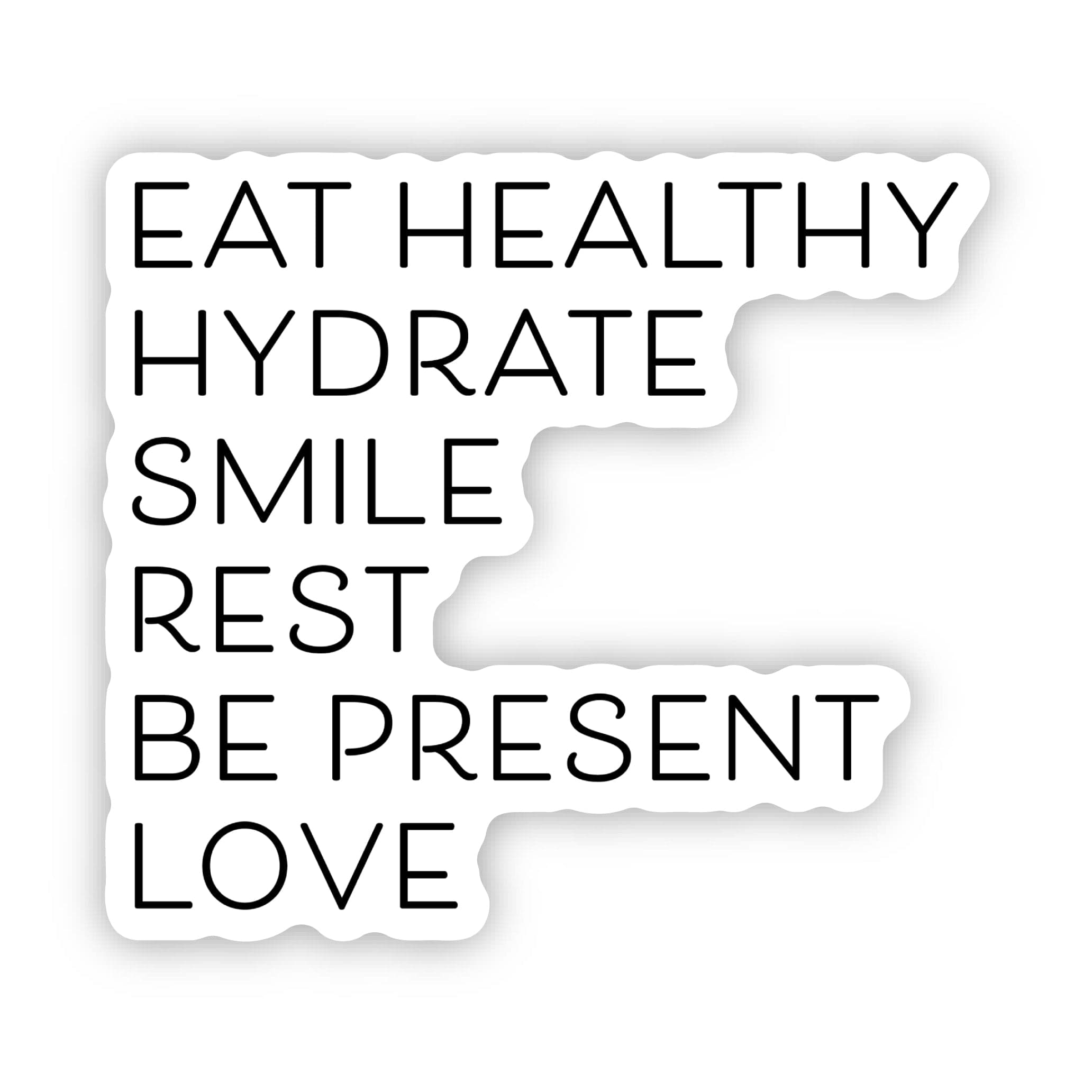  Eat Healthy Resolutions Mantra Text Sticker、mySite、elrpsem3k