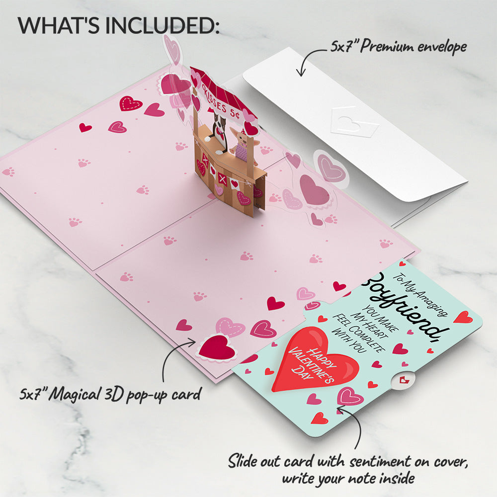 Love You Furever Dog Kisses Valentine Pop-Up Card and Sentiment Set for Boyfriend、mySite、solidvoid
