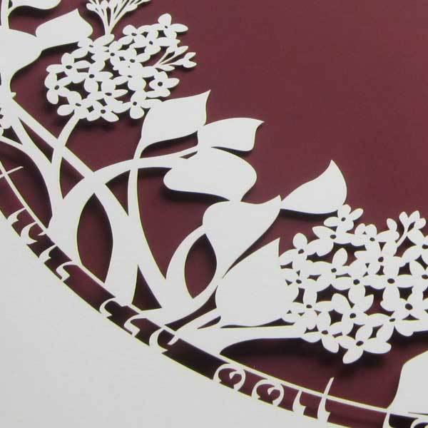  Lilac Ketubah Circle in Burgundy by Melanie Dankowicz、mySite、elrpsem3k