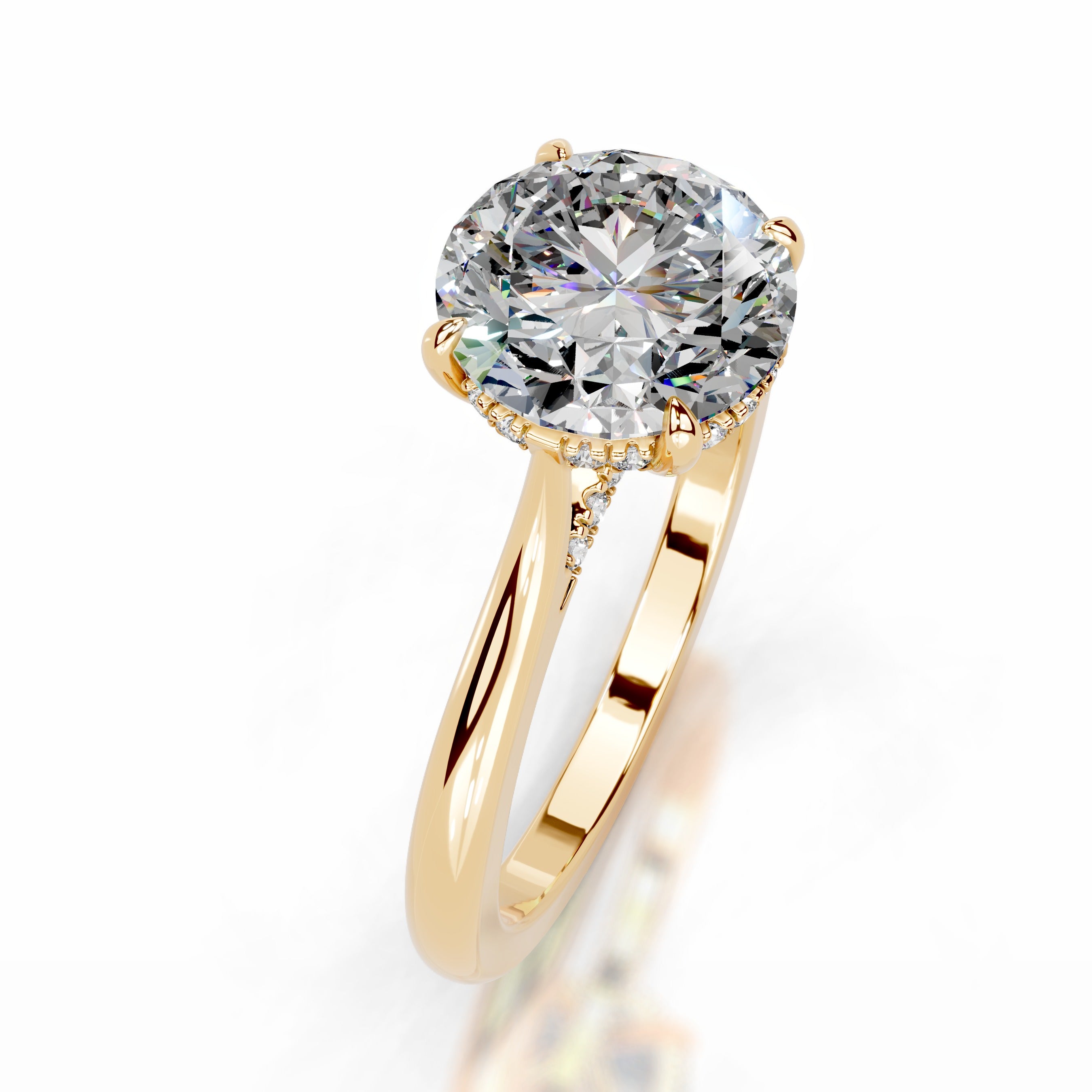 Kiara Moissanite & Diamond Ring - 18K Yellow Gold、mySite、hinf8tx79