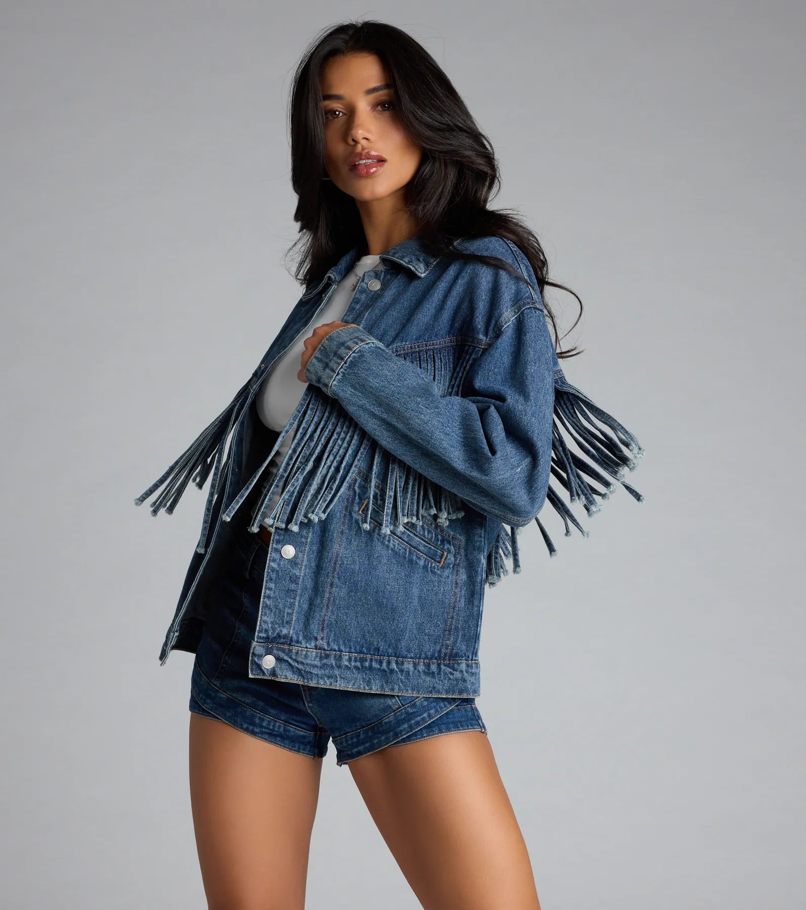  Fringe Benefits Oversized Denim Jacket、mySite、justintrudeaud