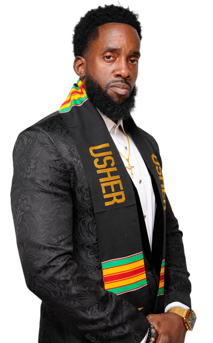 Usher Handwoven Kente Scarf-Sash DP1549、mySite、solidvoid