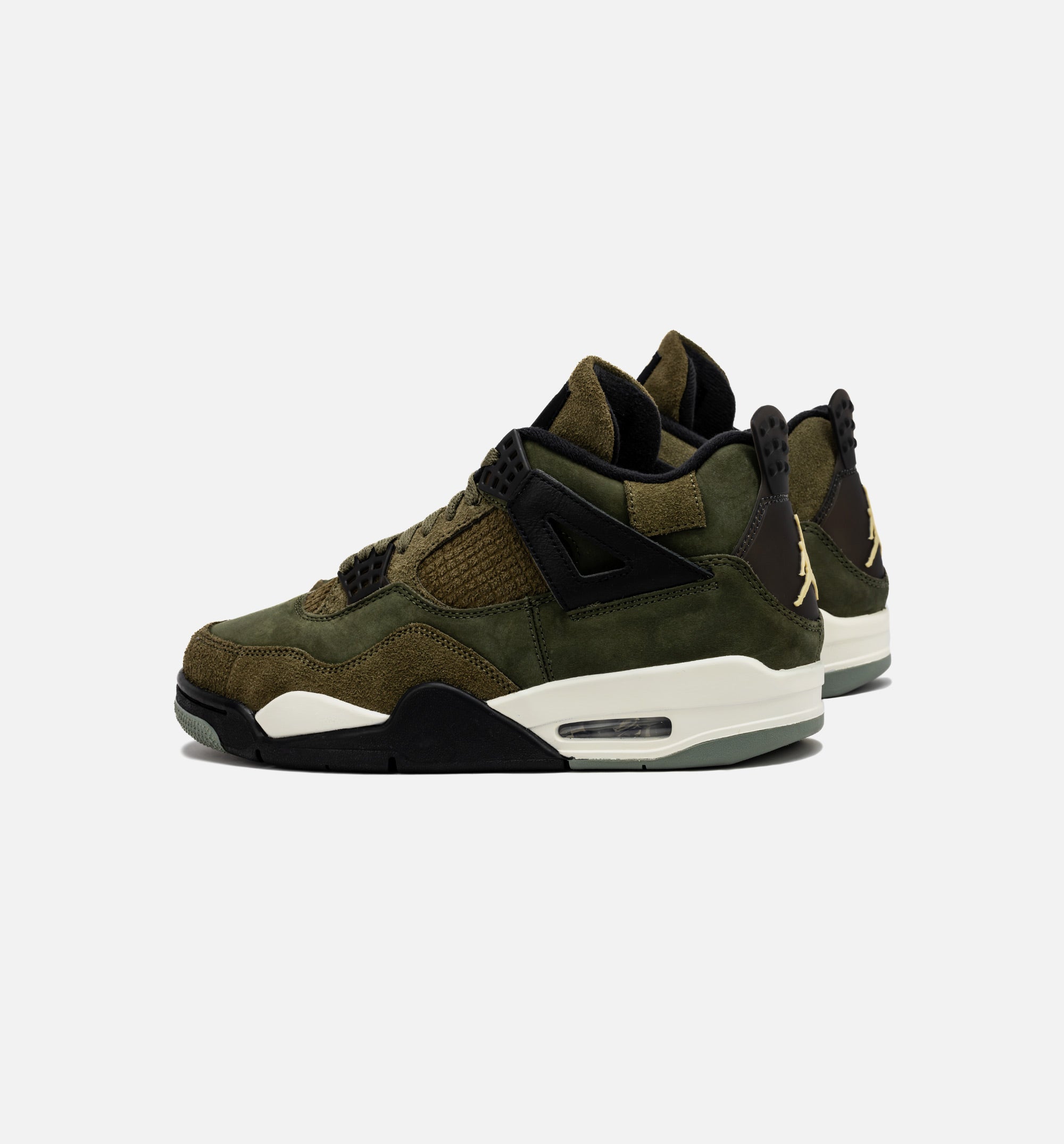 Air Jordan 4 Retro Craft Olive Mens Lifestyle Shoe - Medium Olive/Black、mySite、dreamappss