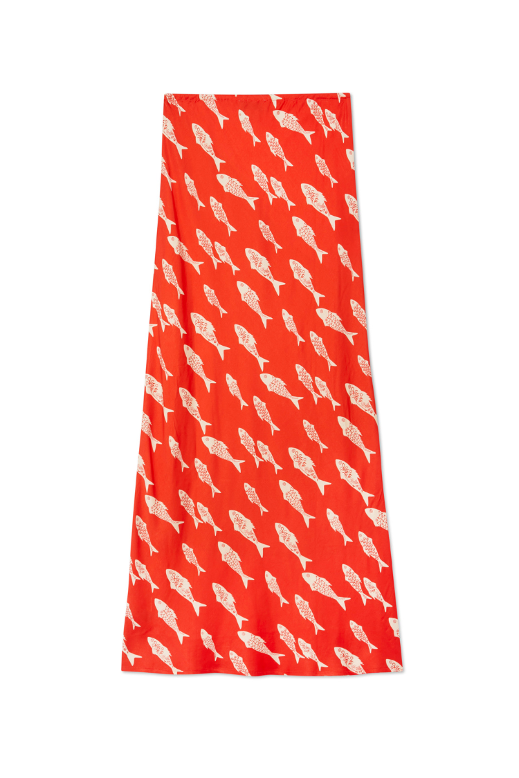 Red Marina Dorris Skirt、mySite、solidvoid