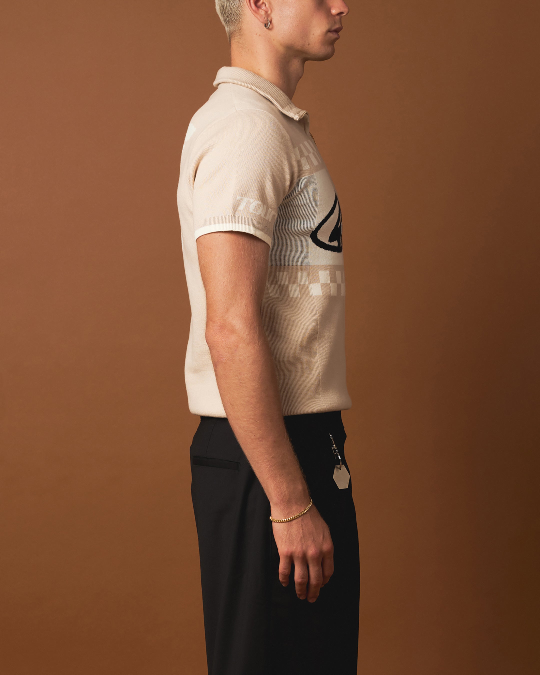 404 Knit Cycling Polo Shirt Tan、mySite、zt4zffjzw