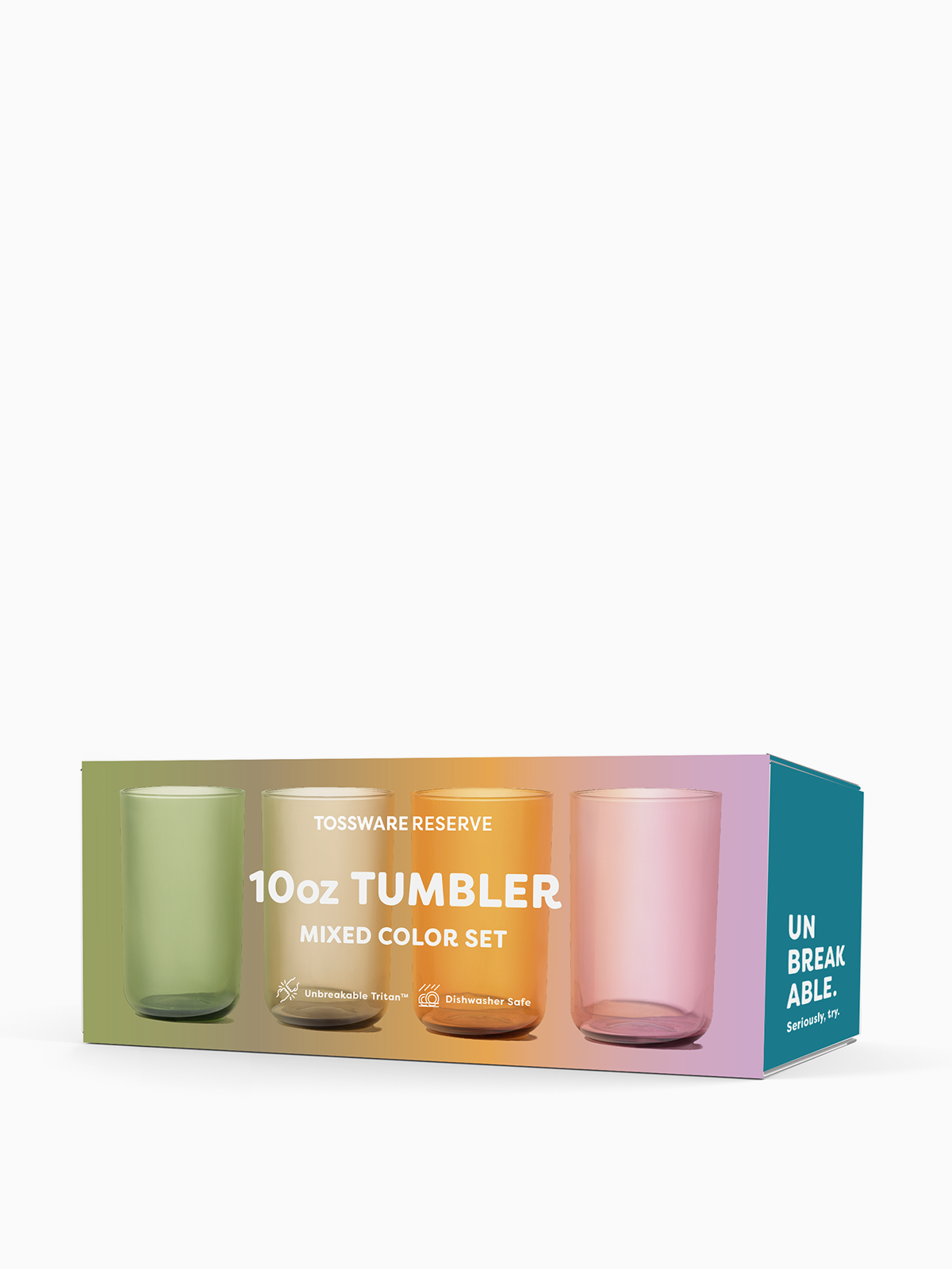 RESERVE 10oz Tumbler Tritan Copolyester Glass - Mixed Color Set、mySite、camillekostekn