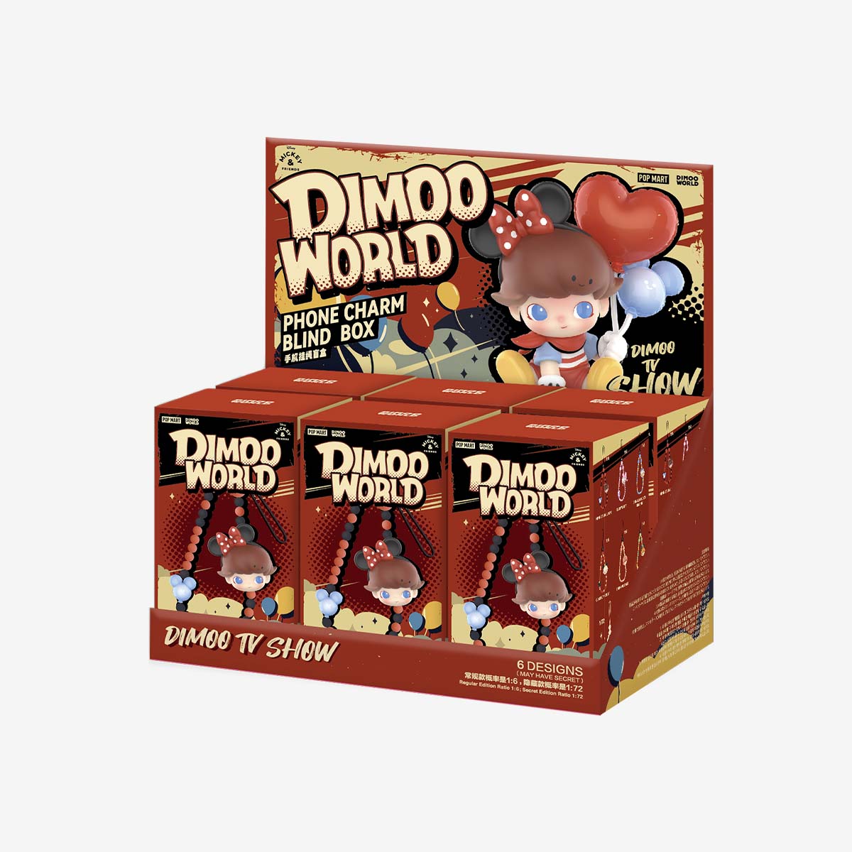  【NEW】POP MART DIMOO WORLD × DISNEY Series-Mobile Phone Lanyard Blind Box、mySite、greenlandpopulation