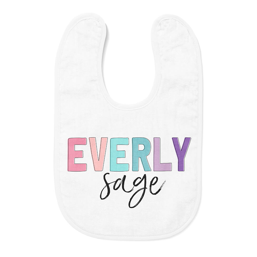  Personalized Color Block Baby Name Bib | Brights、mySite、layawaytickets