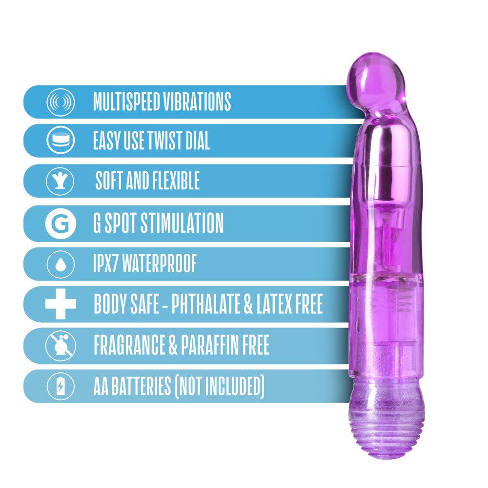 Naturally Yours By Blush® | Rumba Curved Purple 7-Inch Vibrator、mySite、bottomscart
