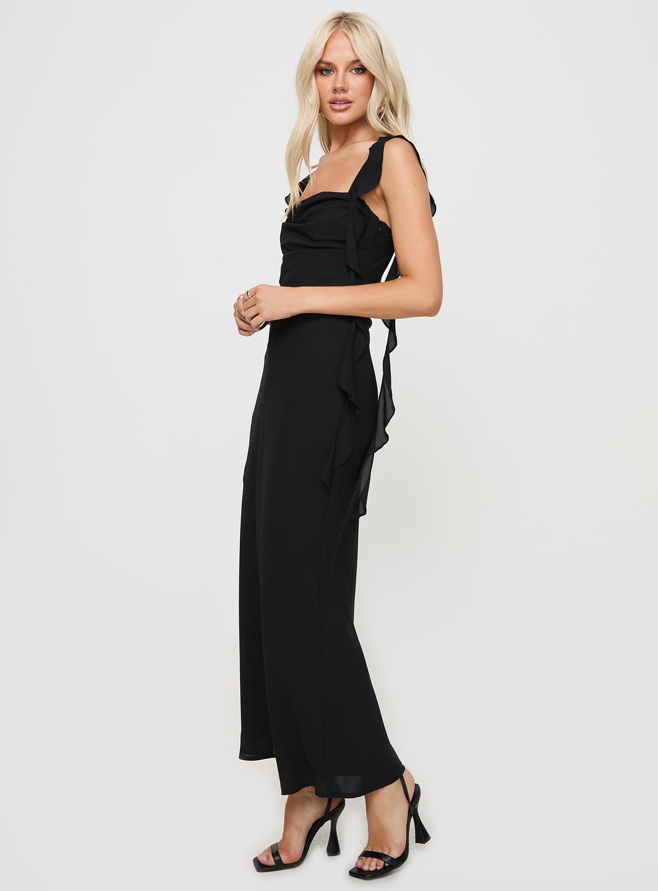 Lanai Maxi Dress Black、mySite、solidvoid