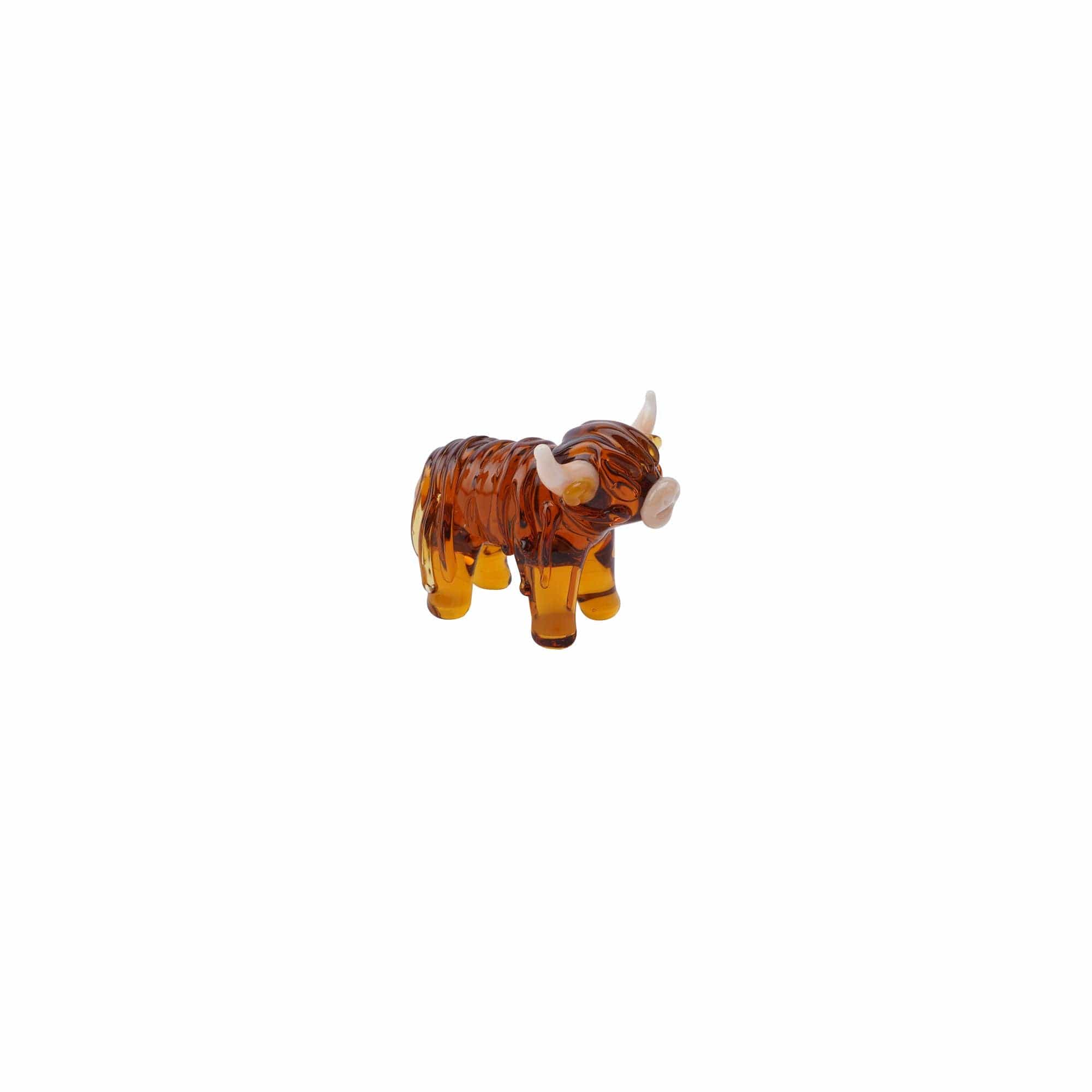 Hand Blown Glass Highland Cow Ornament in Gift Box、mySite、g9winljtr