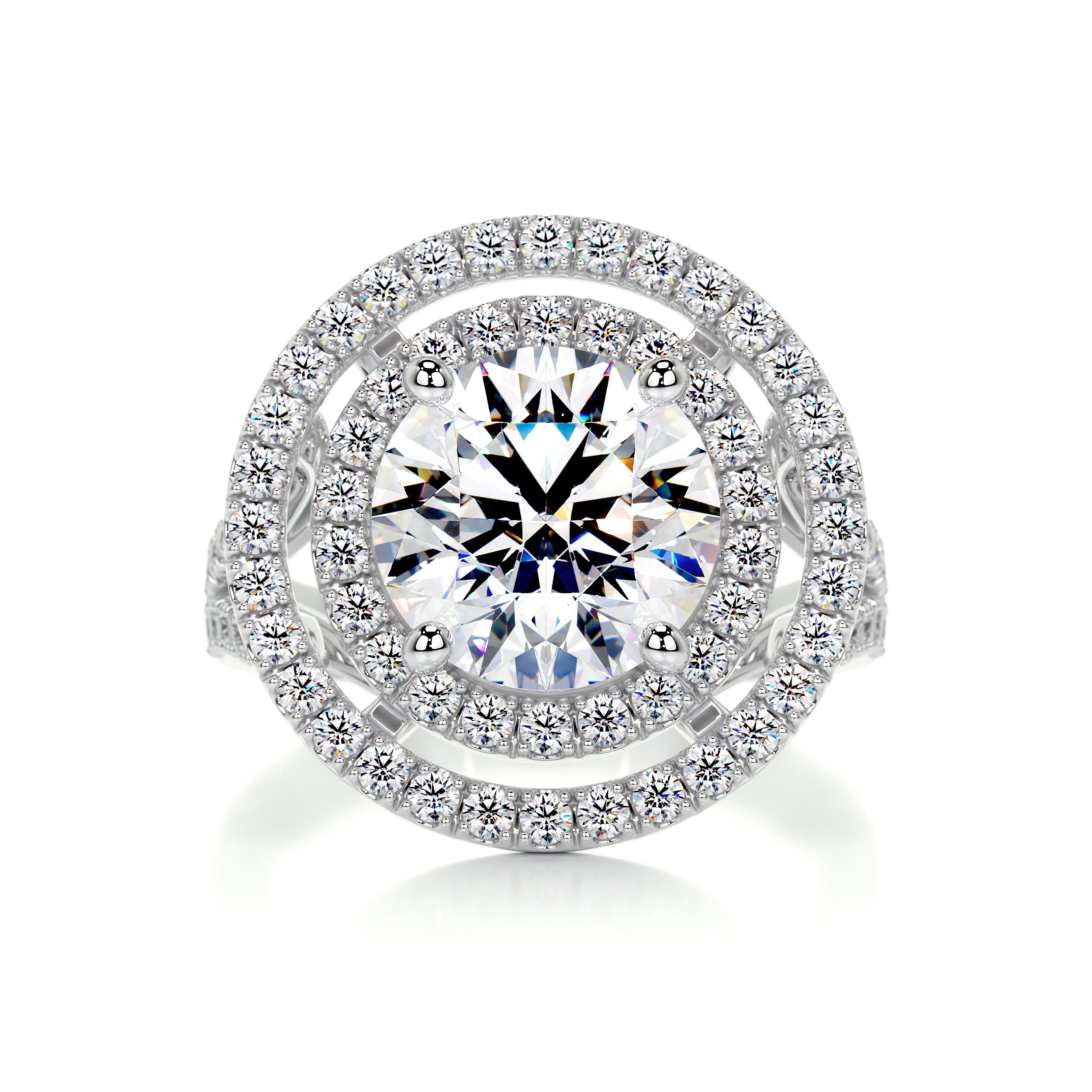 Naomi Moissanite & Diamond Ring -18K White Gold、mySite、hinf8tx79