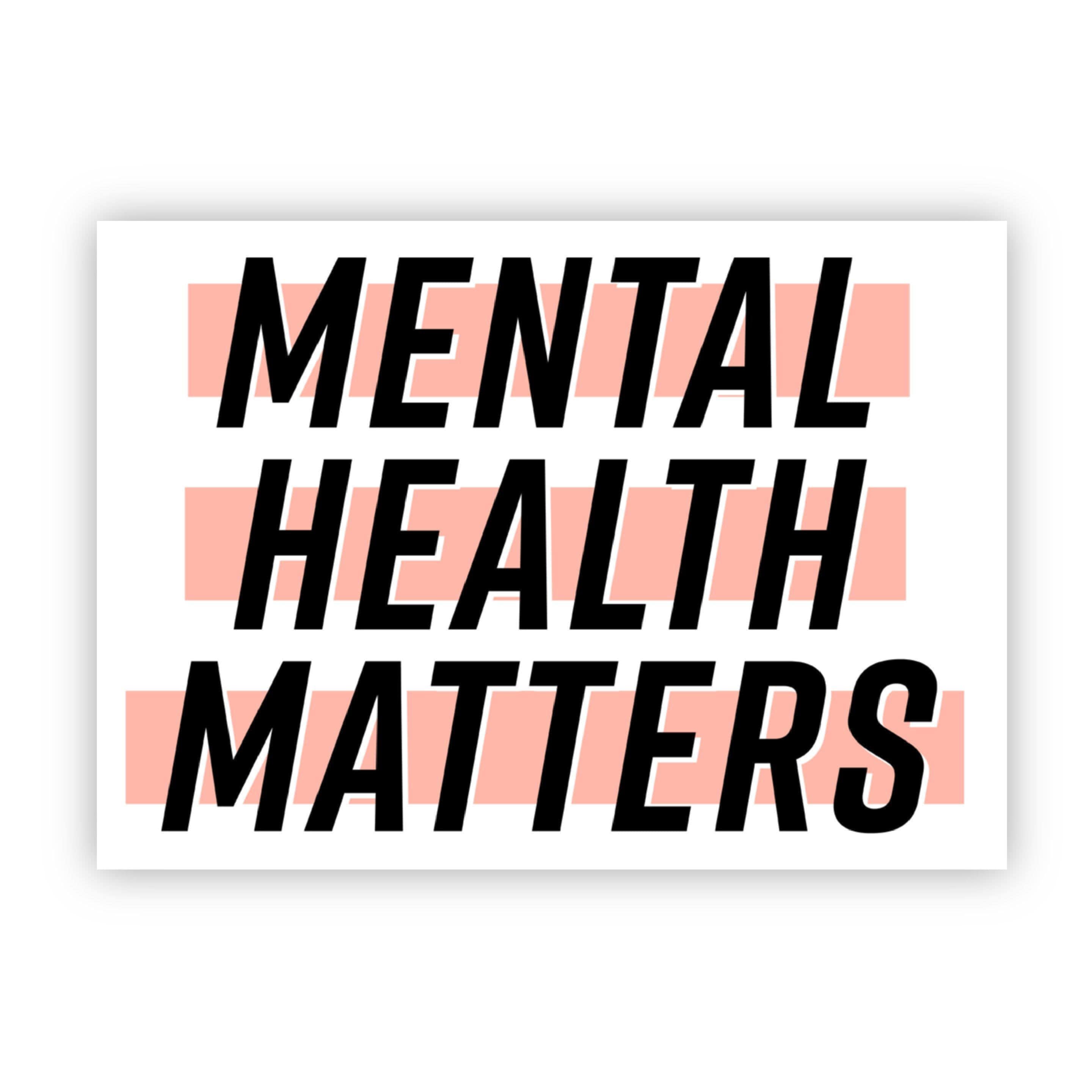  Mental Health Matters Light Pink Sticker、mySite、elrpsem3k