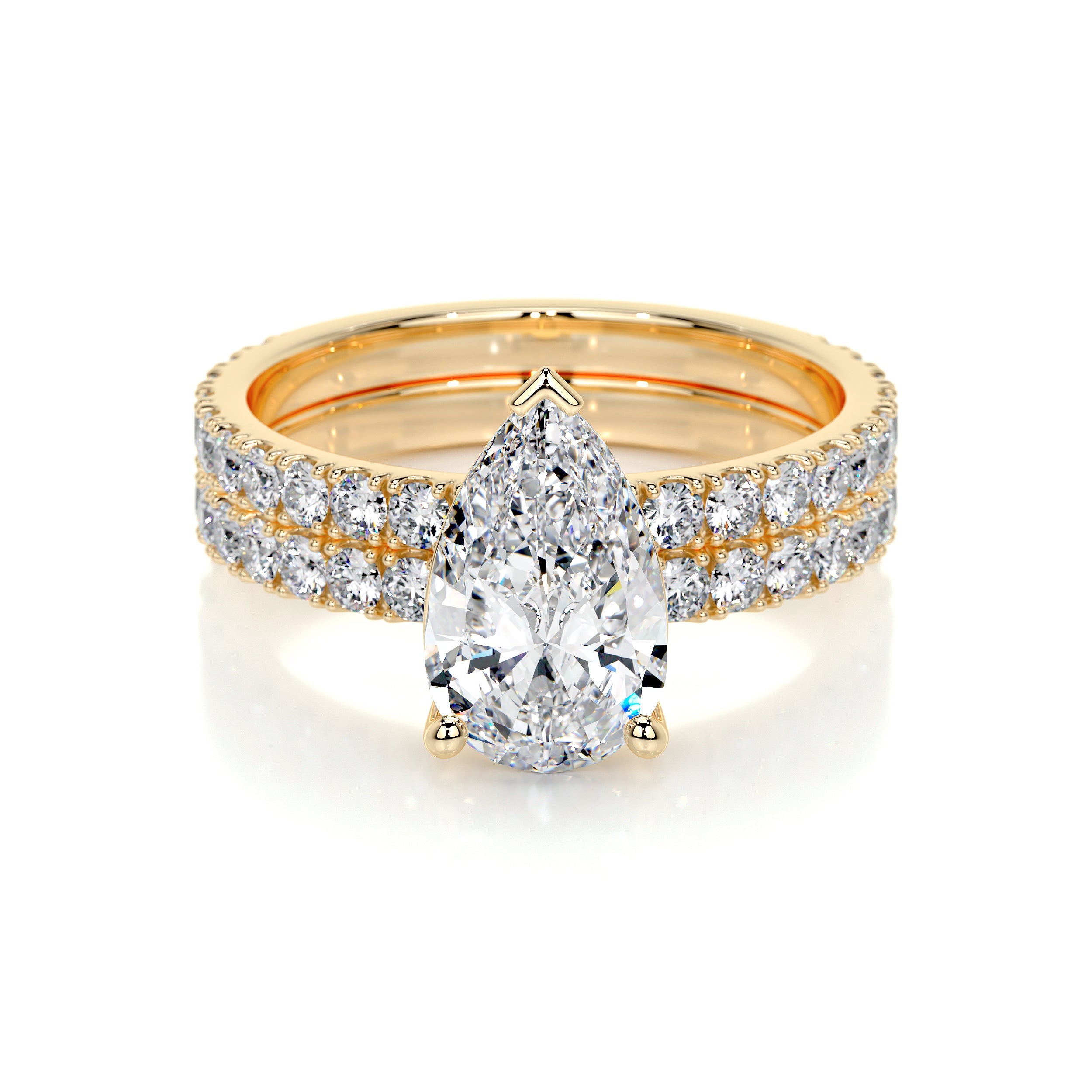 Stephanie Lab Grown Diamond Bridal Set -18K Yellow Gold、mySite、hinf8tx79