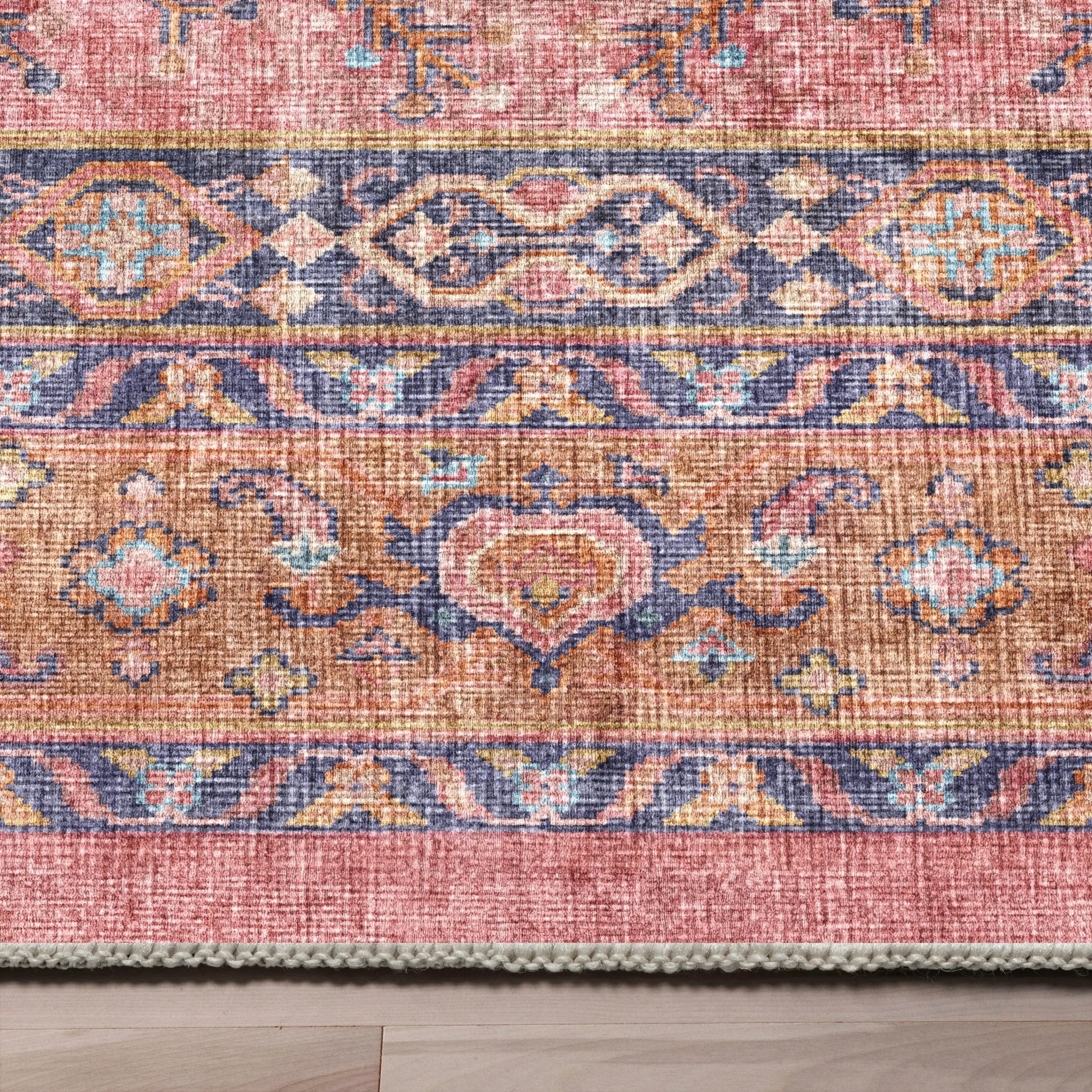 San Marino Vintage Oriental Botanical Flat-Weave Rug、mySite、gigharbornorthrealestate