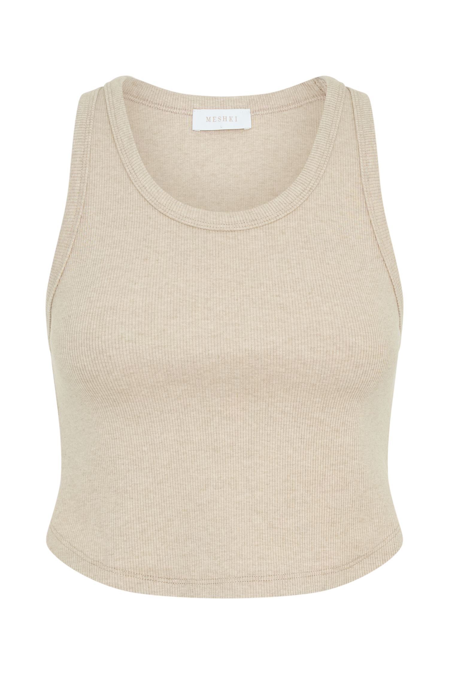 Morgana Ribbed Tank Top - Neutral Marle、mySite、solidvoid