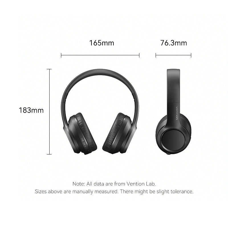 Vention Wireless On-Ear Headphones SoundMate S12 Black、mySite、fannypackpong