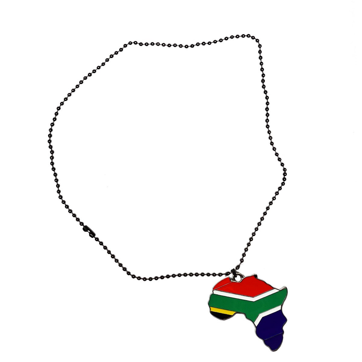 South Africa Flag Pendant Necklace African Map Chain、mySite、solidvoid