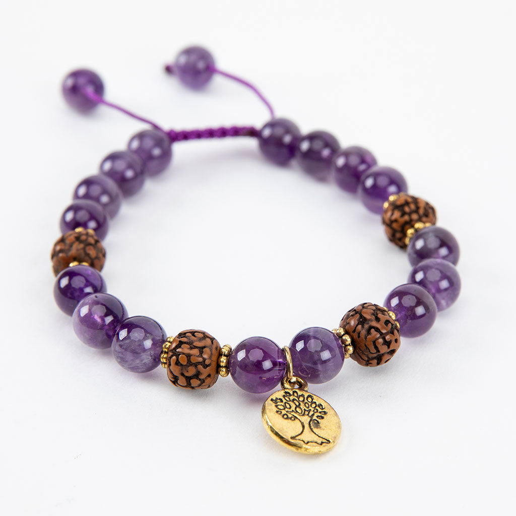 Amethyst & Gold Tree of Life Bracelet、mySite、topwebapps
