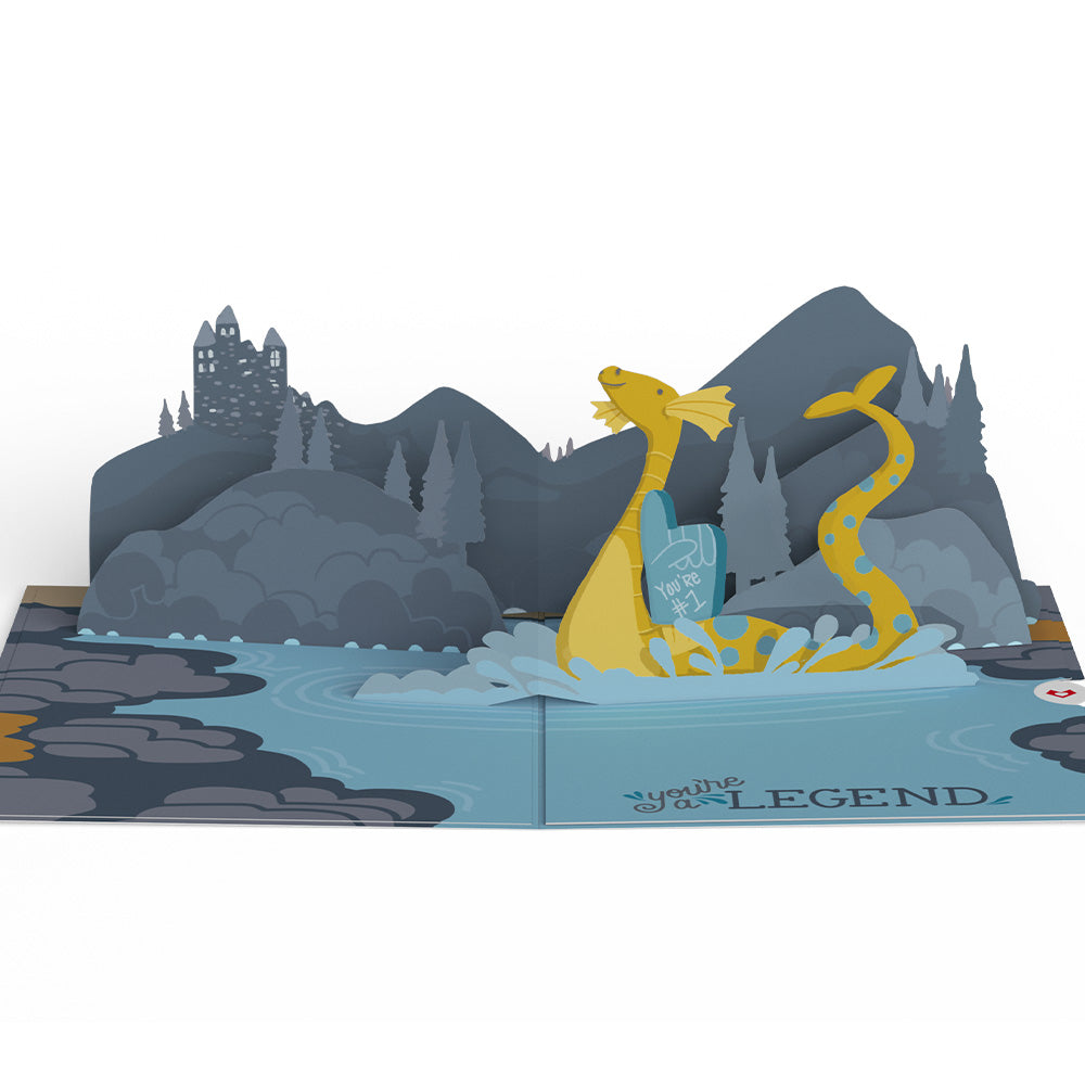 Dad You're a Legend Loch Ness Monster Pop-Up Card、mySite、solidvoid