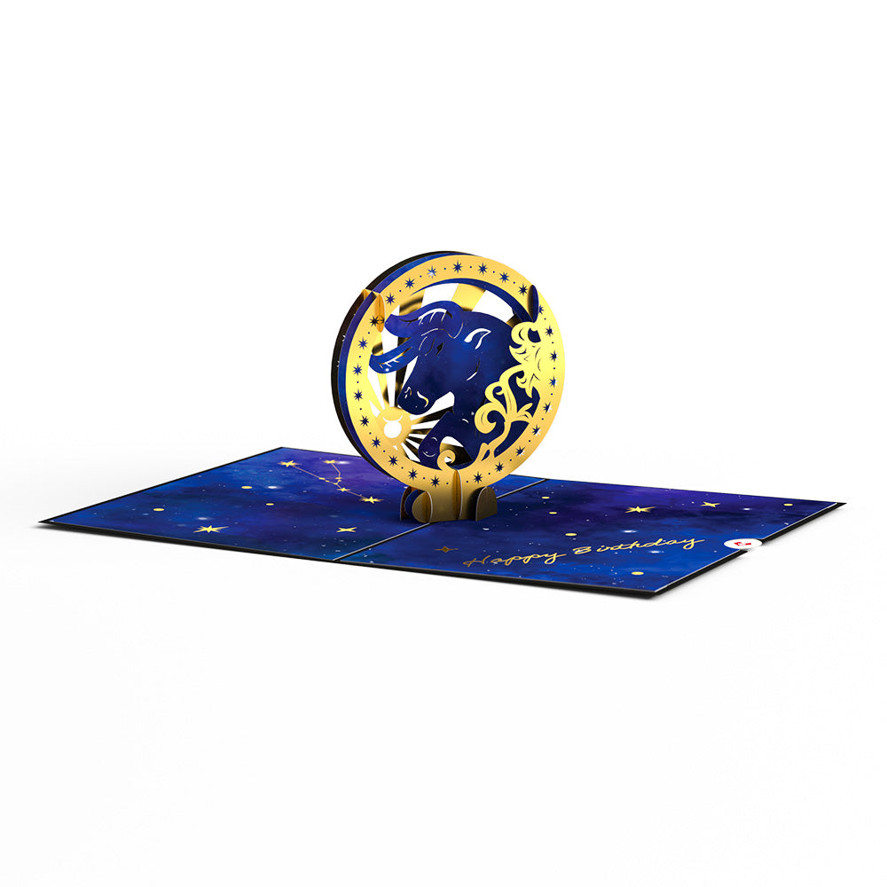 Taurus Zodiac Birthday Pop-Up Card、mySite、solidvoid