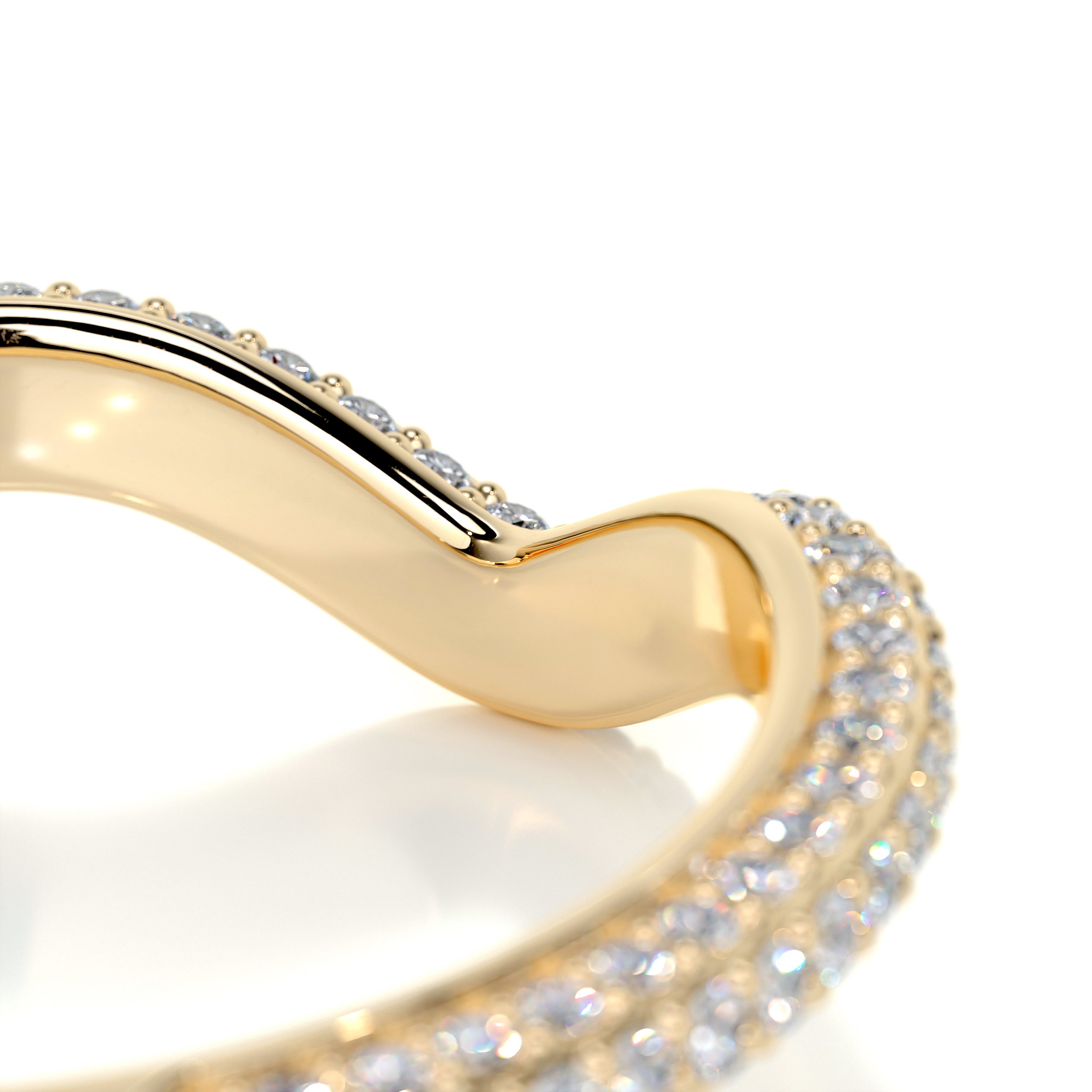 Anastasia Curved Wedding Ring (0.75 Carat) -18K Yellow Gold、mySite、hinf8tx79