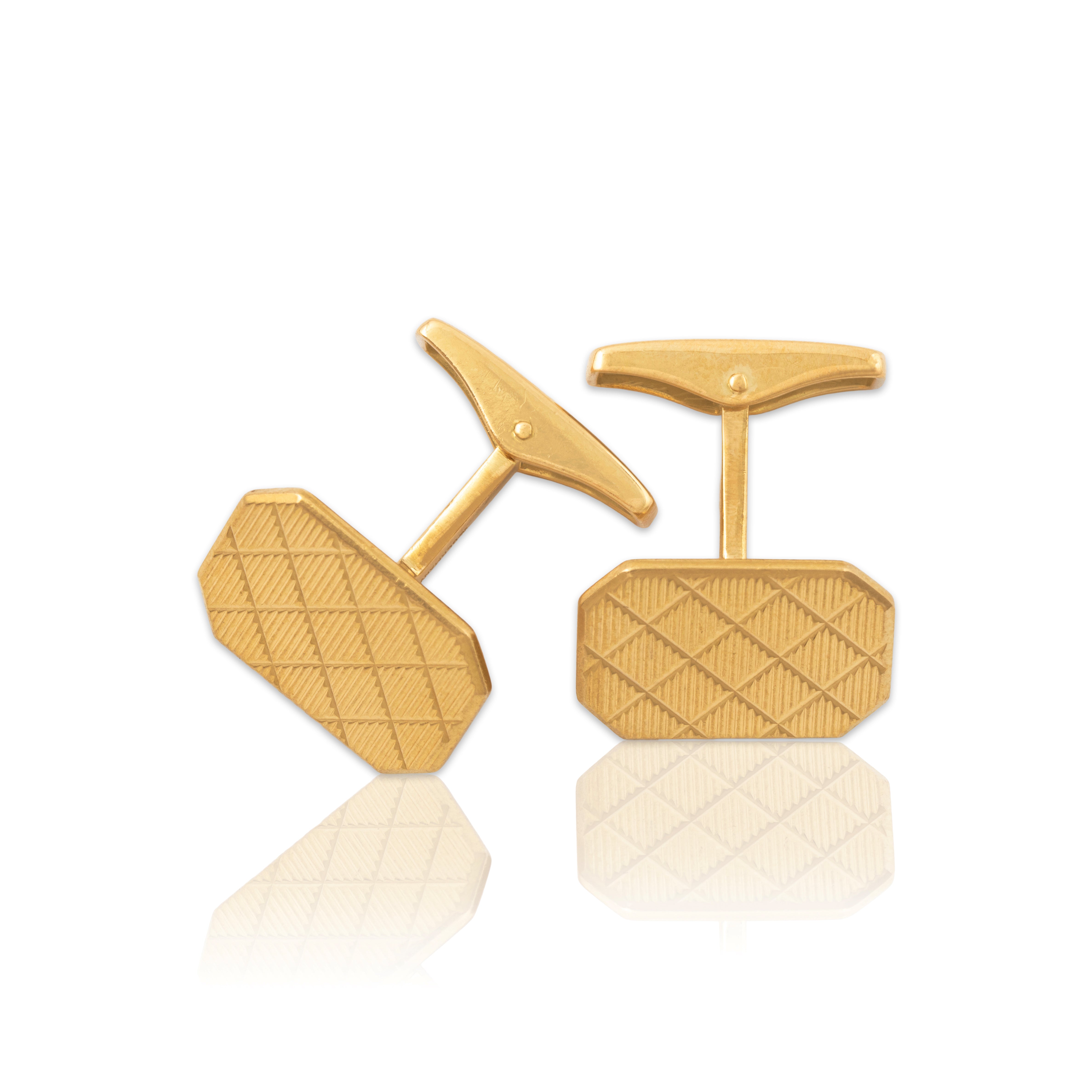 Vintage Tiffany & Co. 18k Yellow Gold Mid-Century West Germany Cufflinks、mySite、hinf8tx79