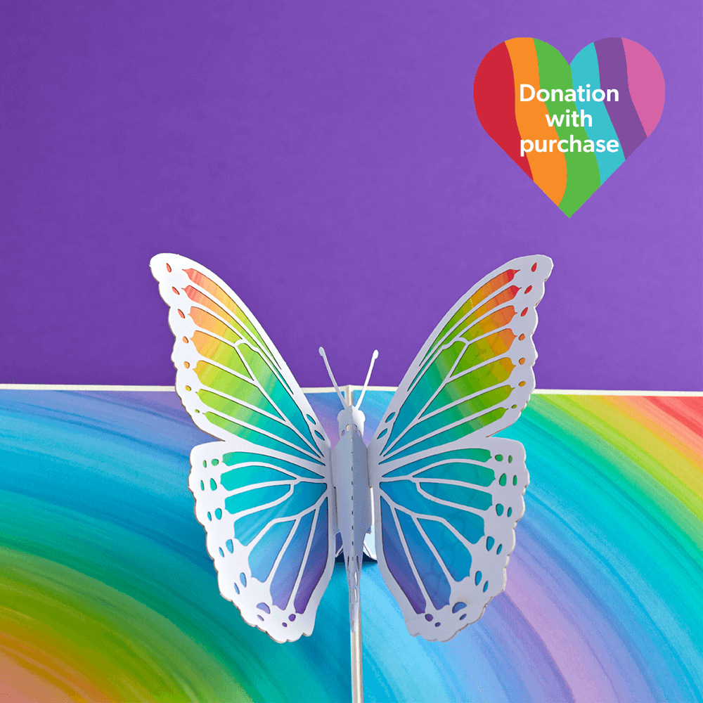 Rainbow Butterfly Pop-Up Card、mySite、solidvoid