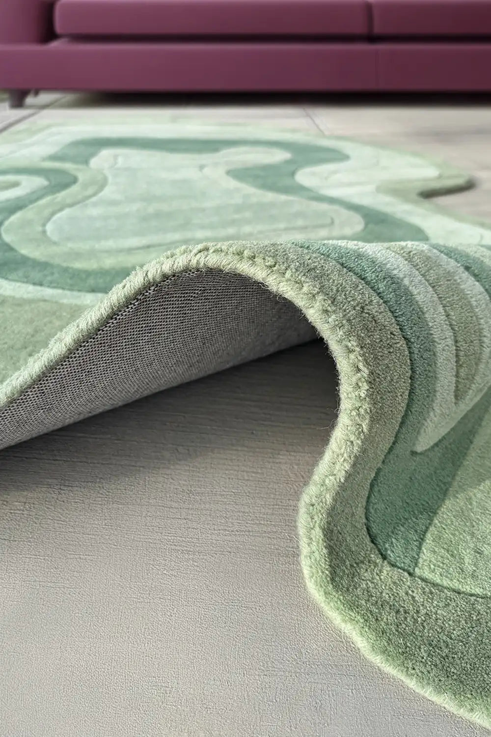 Rolling Tides Organic Shaped Hand Tufted Wool Rug、mySite、gigharbornorthrealestate
