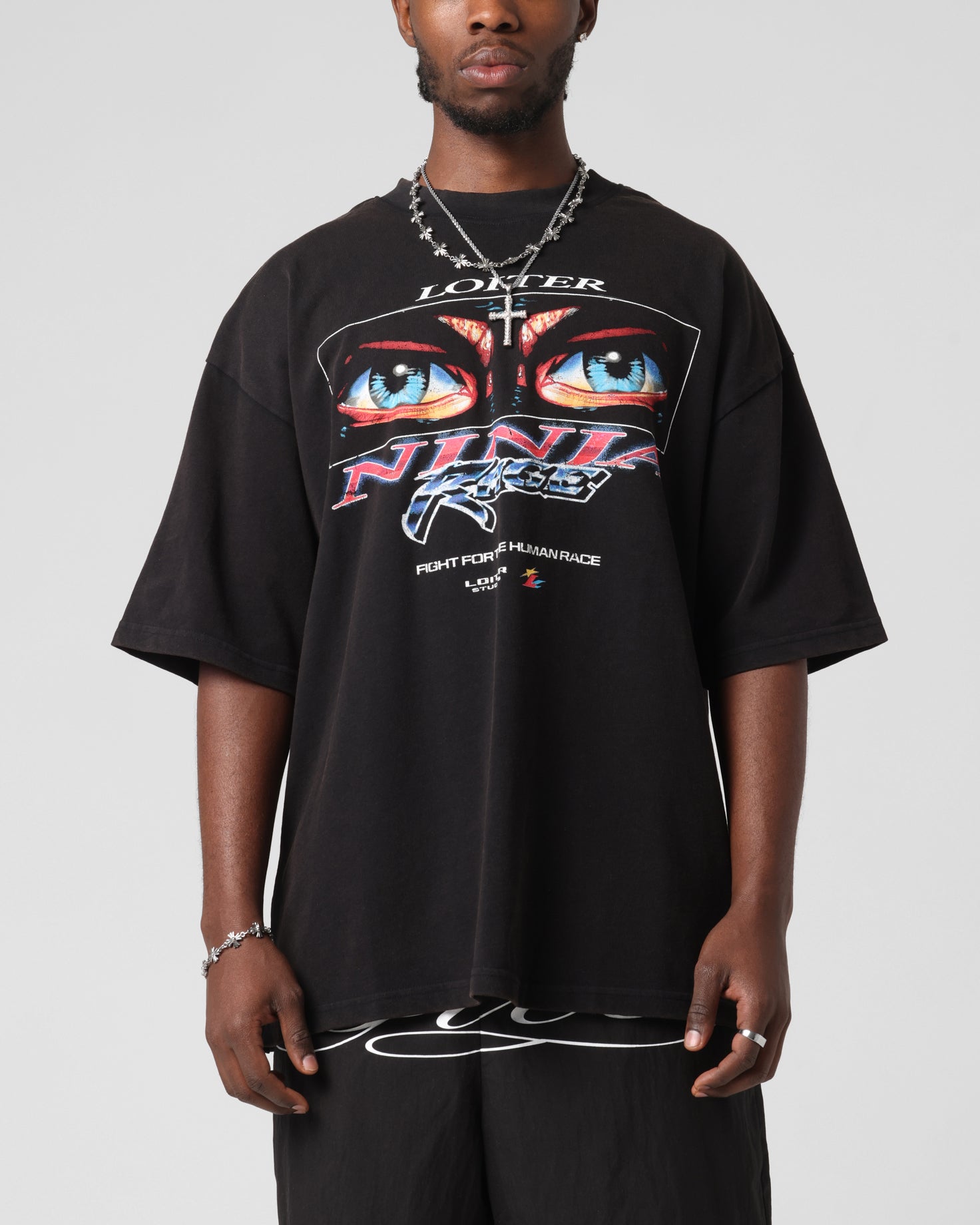 Loiter Ninja Vintage T-Shirt Vintage Black、mySite、zt4zffjzw