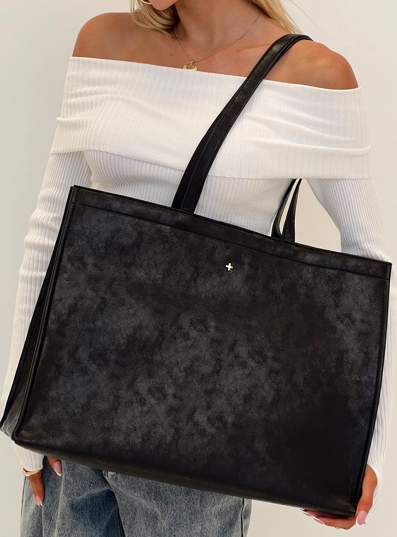 Peta & Jain Nevada Tote Bag Black、mySite、solidvoid