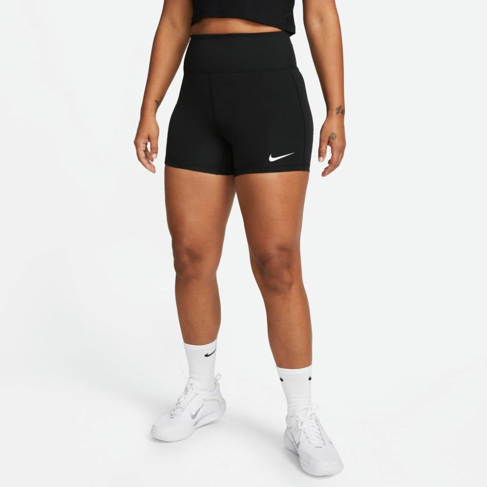 Nike Women's Dri-FIT Advantage High Rise Short 4-Inch (Black/White)