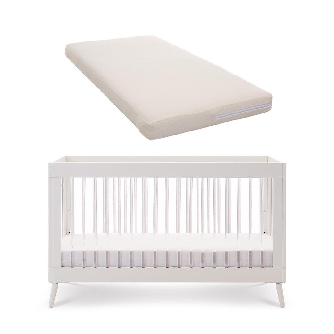  Obaby Maya Cot Bed - Scandi White + Acrylic、mySite、merchandisen