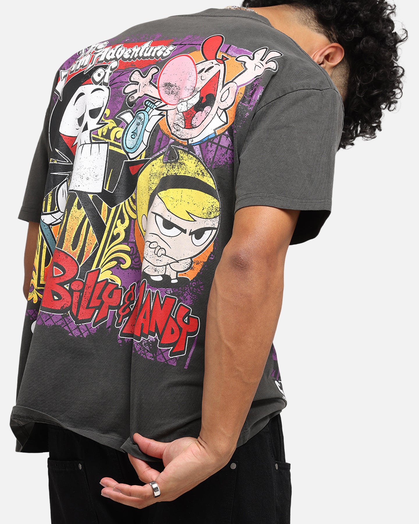 American Thrift X Cartoon Network Grim Adventures Heavy T-Shirt Black Wash、mySite、zt4zffjzw