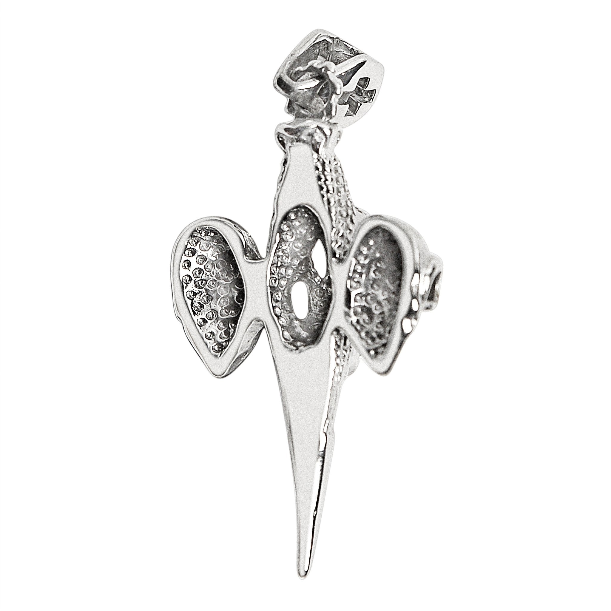 Stainless Steel Three Skulls Cross Pendant / NCZ0095、mySite、dreamappss