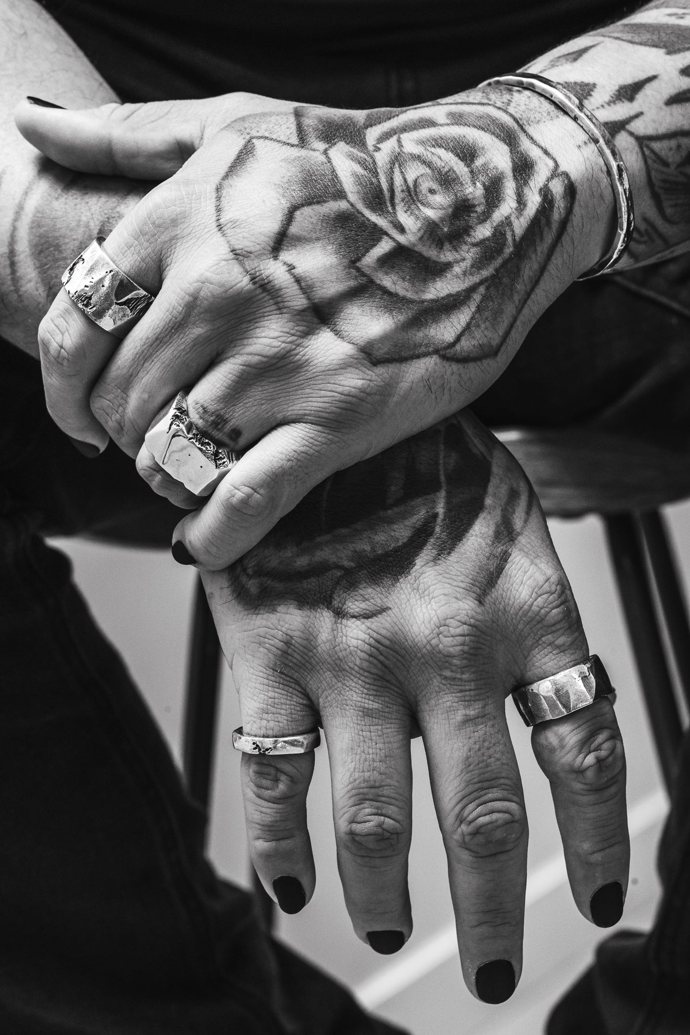  Block Chip Signet in Distressed Silver、mySite、merchandisen