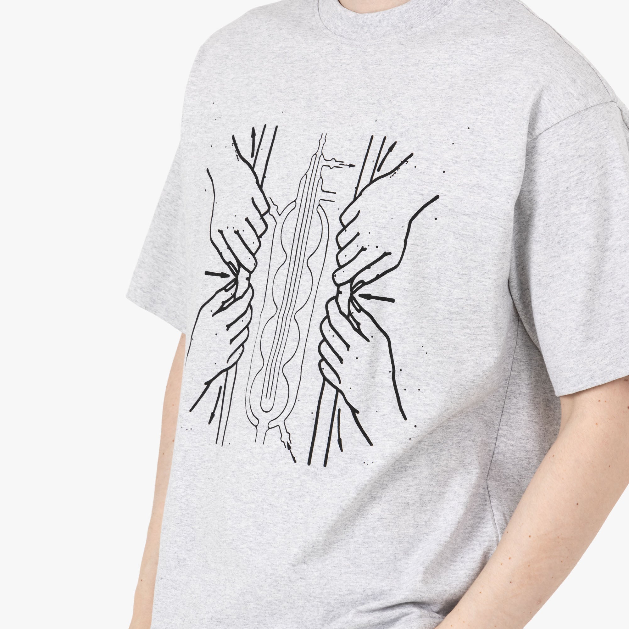  The Trilogy Tapes Pressure Small T-Shirt / Grey Marl、mySite、merchandisen